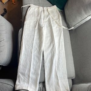 Banana Republic White Linen Pants.